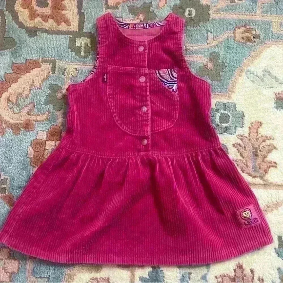 Vintage made in the USA little LEVI’s corduroy 3T toddler girl pink no flaws - Picture 2 of 6
